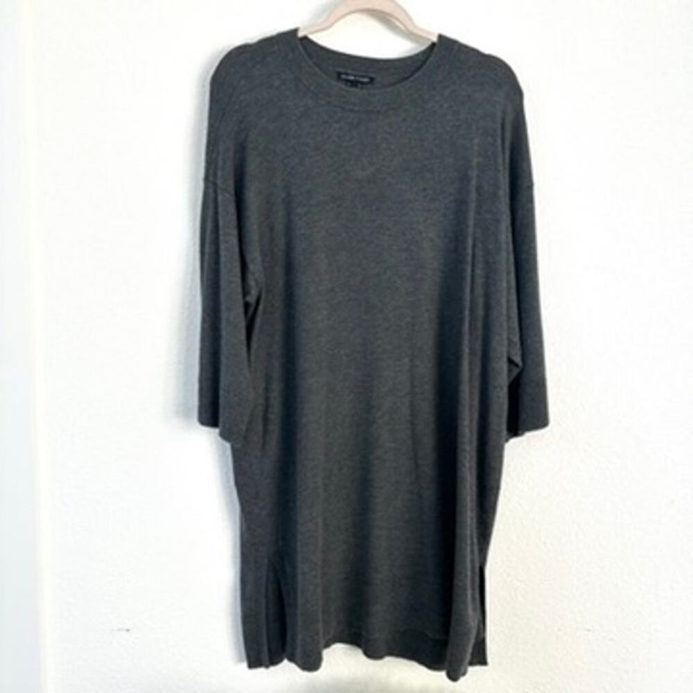 Eileen Fisher Dark Heather Gray Knit Tunic Dress, Size‎ M